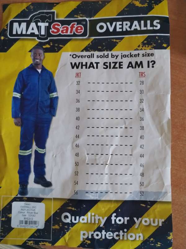 Crazy R1 Start! Reflective 2pcs Overall Royal Blue Size 32 - Matsafe